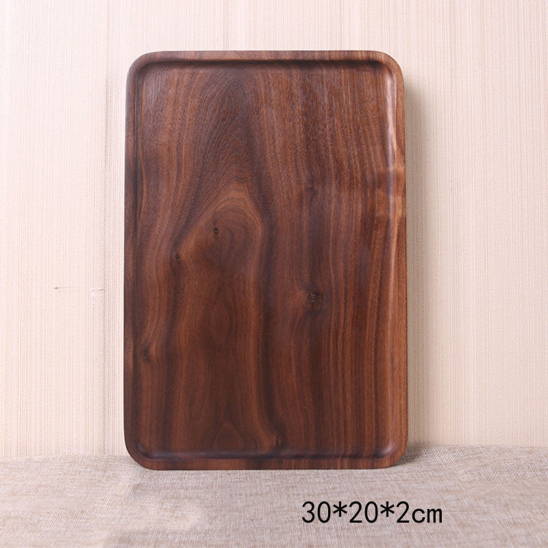 Walnut rectangular tray tray tea tray dessert - Mubimart -  