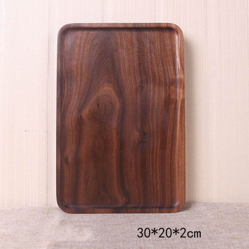 Walnut rectangular tray tray tea tray dessert - Mubimart