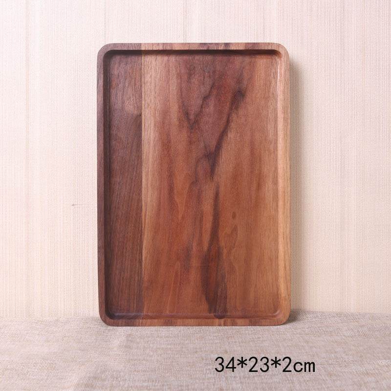 Walnut rectangular tray tray tea tray dessert - Mubimart