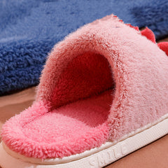 Warm Home Soft Bottom Couple Cotton Slippers For Men Winter - Mubimart -  