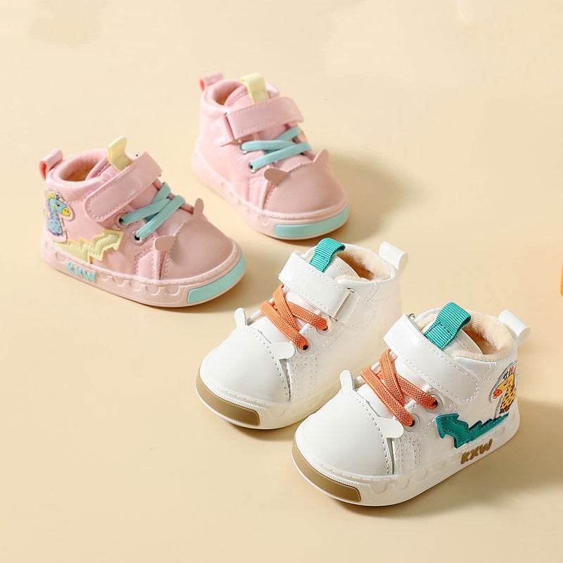 Warm Winter Boys' Cotton Microfiber Leather Toddler Shoes - Mubimart