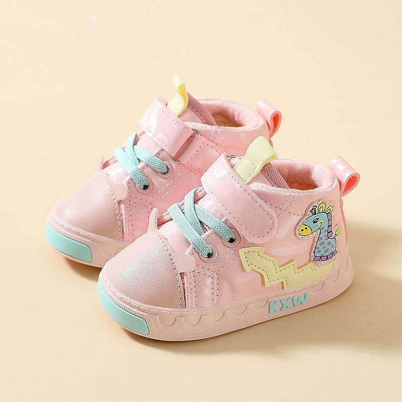 Warm Winter Boys' Cotton Microfiber Leather Toddler Shoes - Mubimart