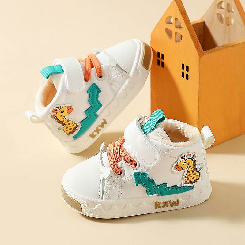 Warm Winter Boys' Cotton Microfiber Leather Toddler Shoes - Mubimart