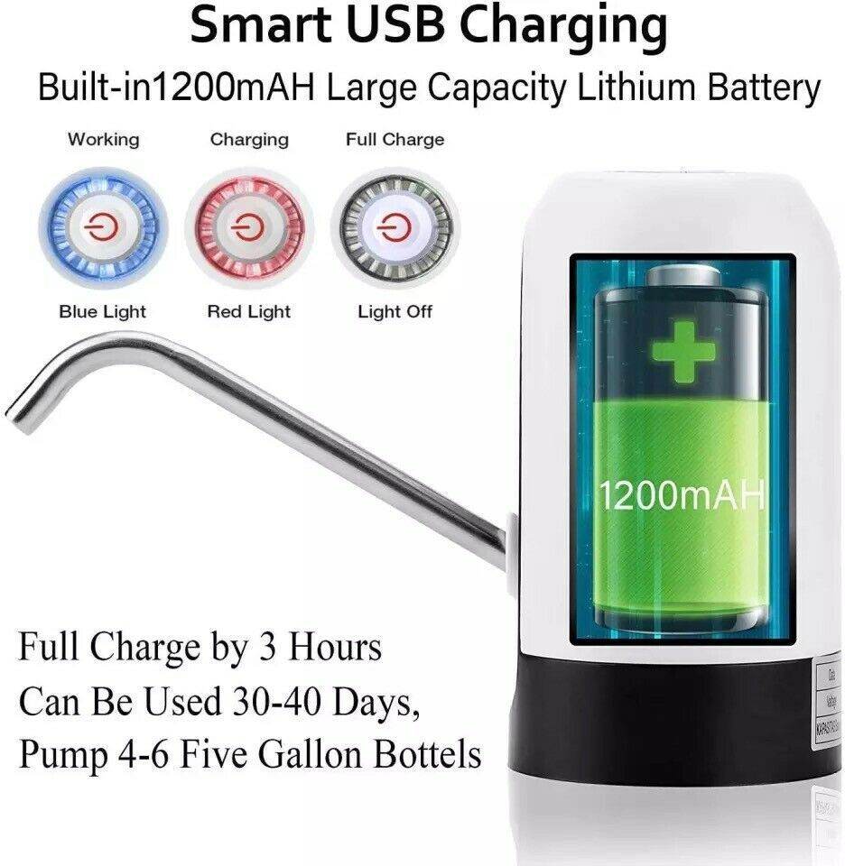 Water Bottle Electric Automatic Universal Dispenser 5 Gallon USB USB Water Dispenser Automatic Drinking Water Bottle - Mubimart