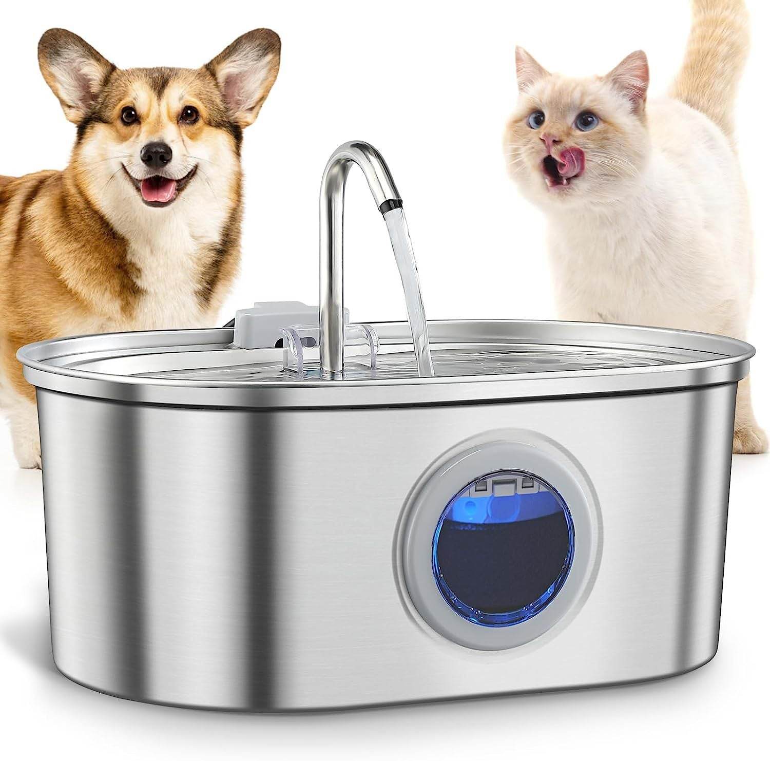 Water Feeder Stainless Steel Pet Water Dispenser - Mubimart