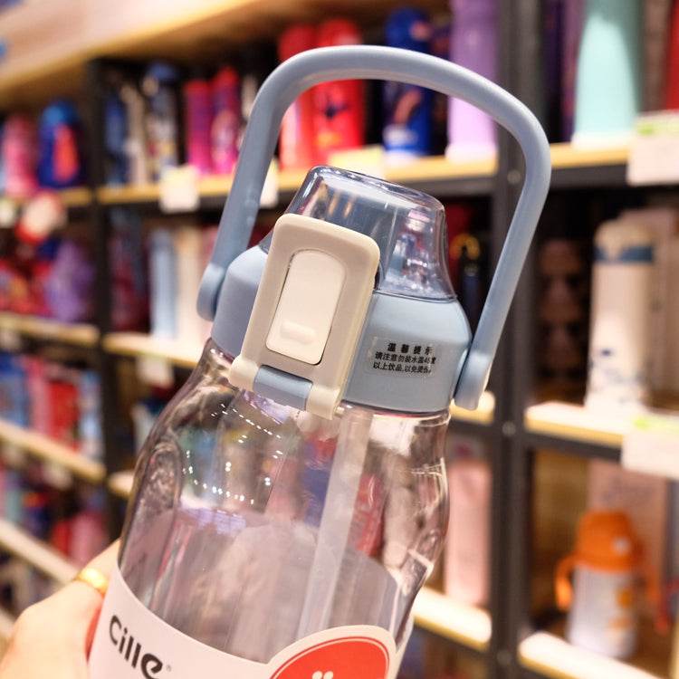 Water Glass Straw Water Bottle With Scaled Material Sports Bottle - Mubimart