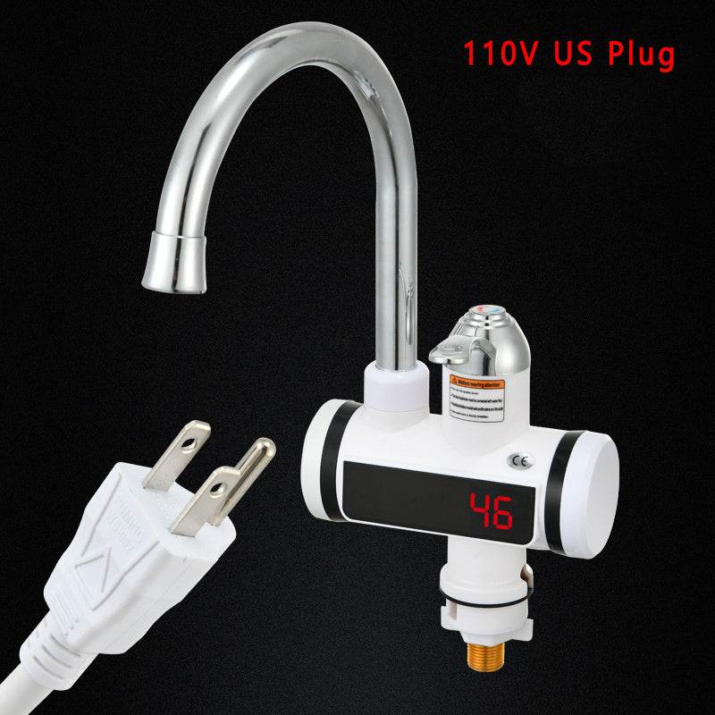Water Heating Faucet 3000w Instant Hot Electric Faucet Water Heating Tap With LED Display EU Plug 220V Tempreature Faucet - Mubimart