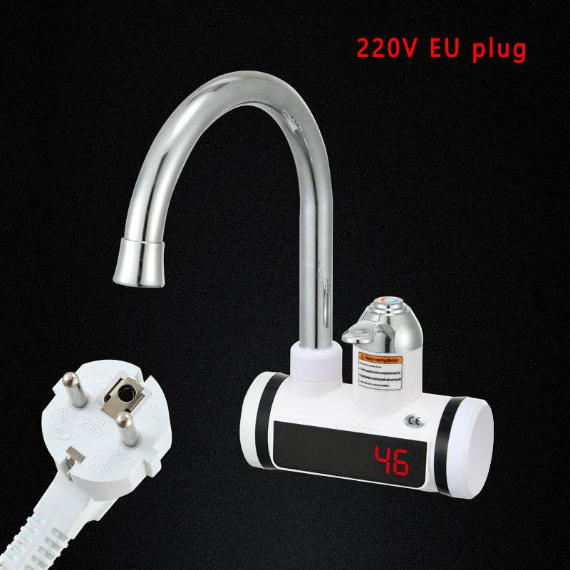 Water Heating Faucet 3000w Instant Hot Electric Faucet Water Heating Tap With LED Display EU Plug 220V Tempreature Faucet - Mubimart