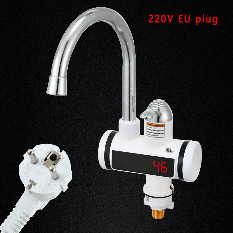 Water Heating Faucet 3000w Instant Hot Electric Faucet Water Heating Tap With LED Display EU Plug 220V Tempreature Faucet - Mubimart