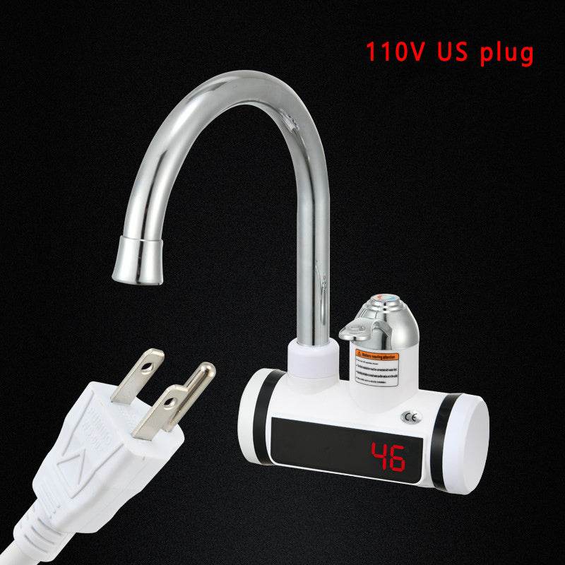 Water Heating Faucet 3000w Instant Hot Electric Faucet Water Heating Tap With LED Display EU Plug 220V Tempreature Faucet - Mubimart