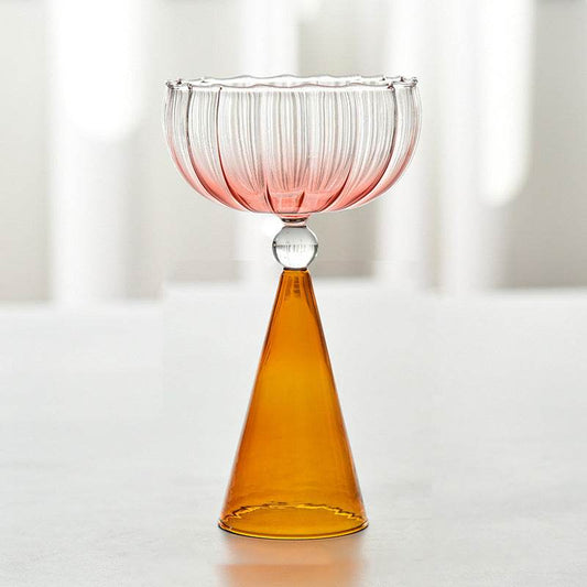 Water Ripple Glass Cocktail Glass - Mubimart
