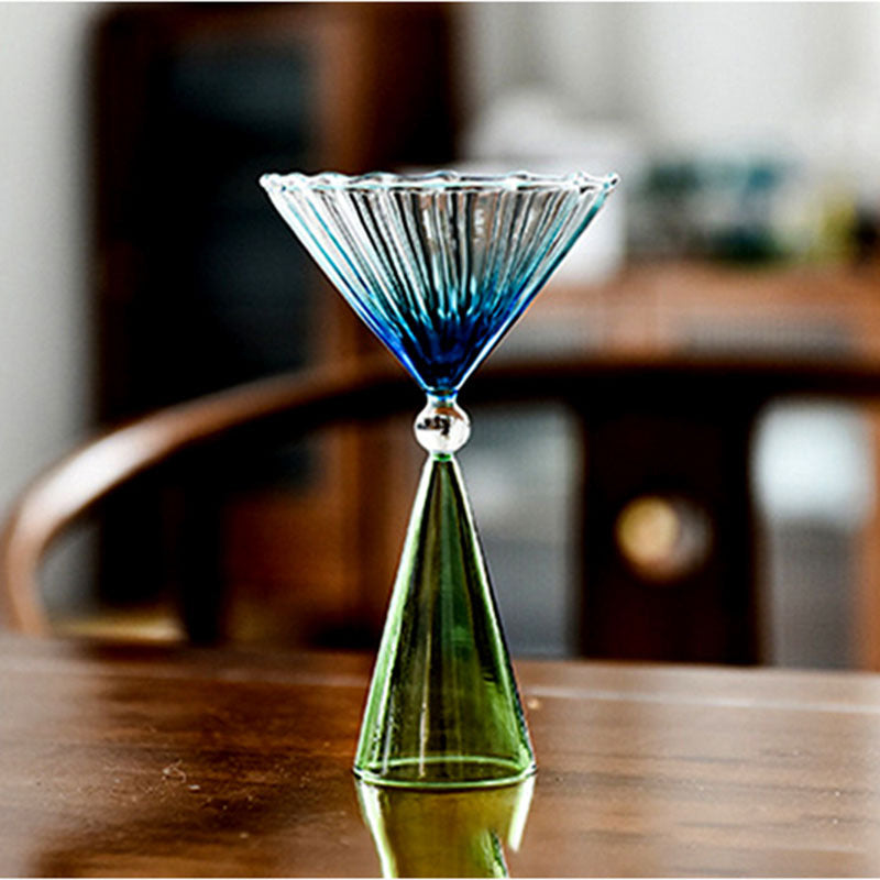 Water Ripple Glass Cocktail Glass - Mubimart -  