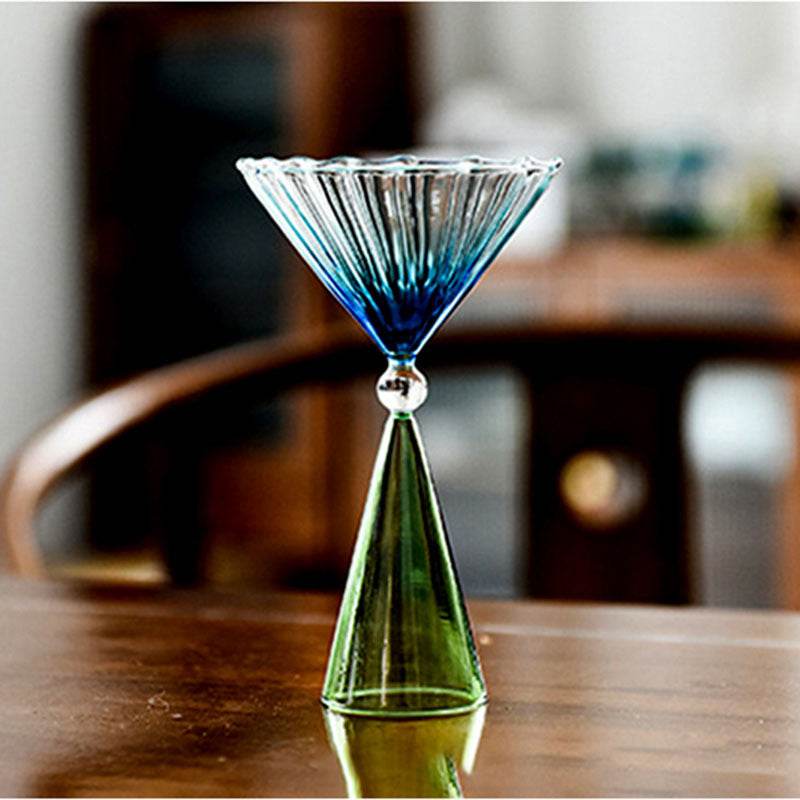 Water Ripple Glass Cocktail Glass - Mubimart