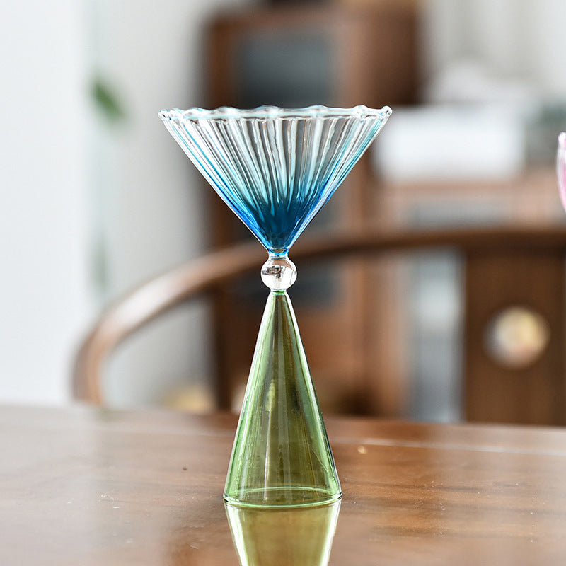 Water Ripple Glass Cocktail Glass - Mubimart -  