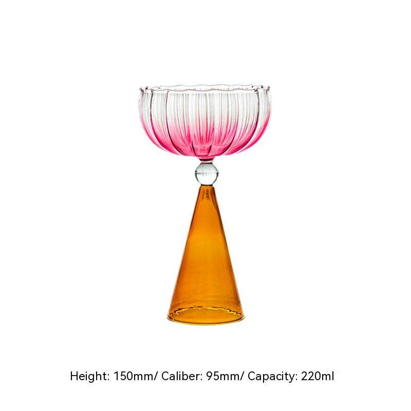 Water Ripple Glass Cocktail Glass - Mubimart