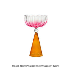 Water Ripple Glass Cocktail Glass - Mubimart -  