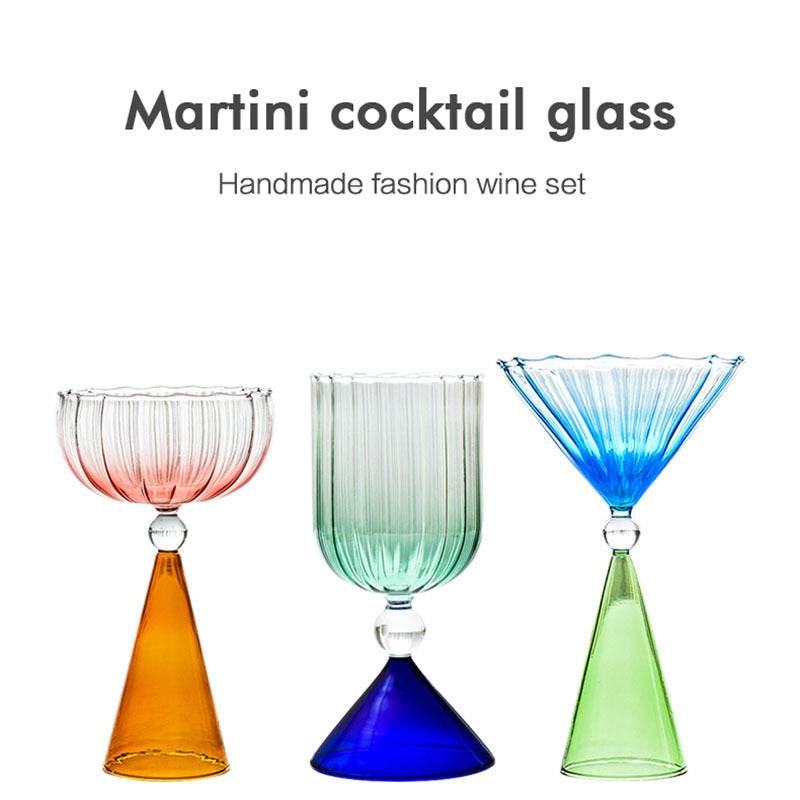 Water Ripple Glass Cocktail Glass - Mubimart