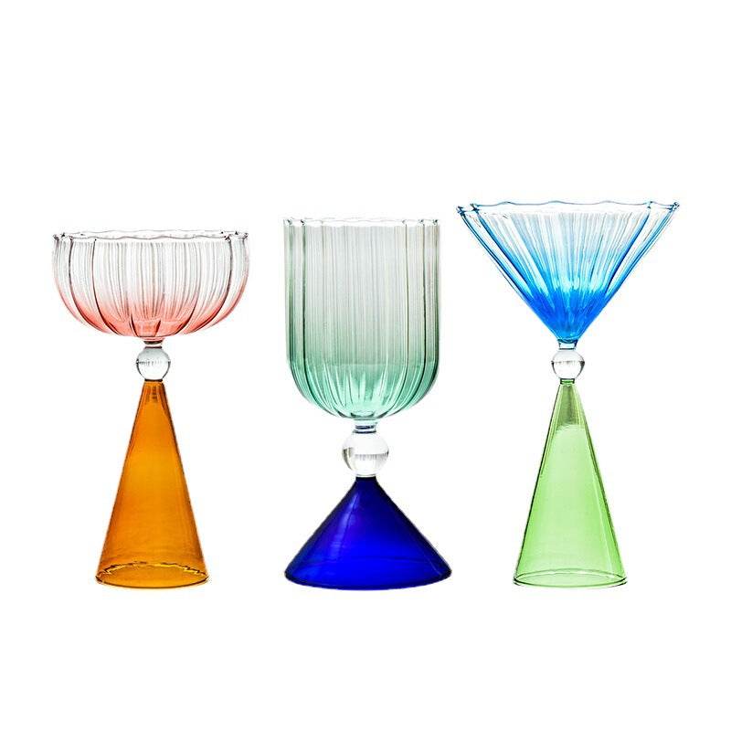 Water Ripple Glass Cocktail Glass - Mubimart