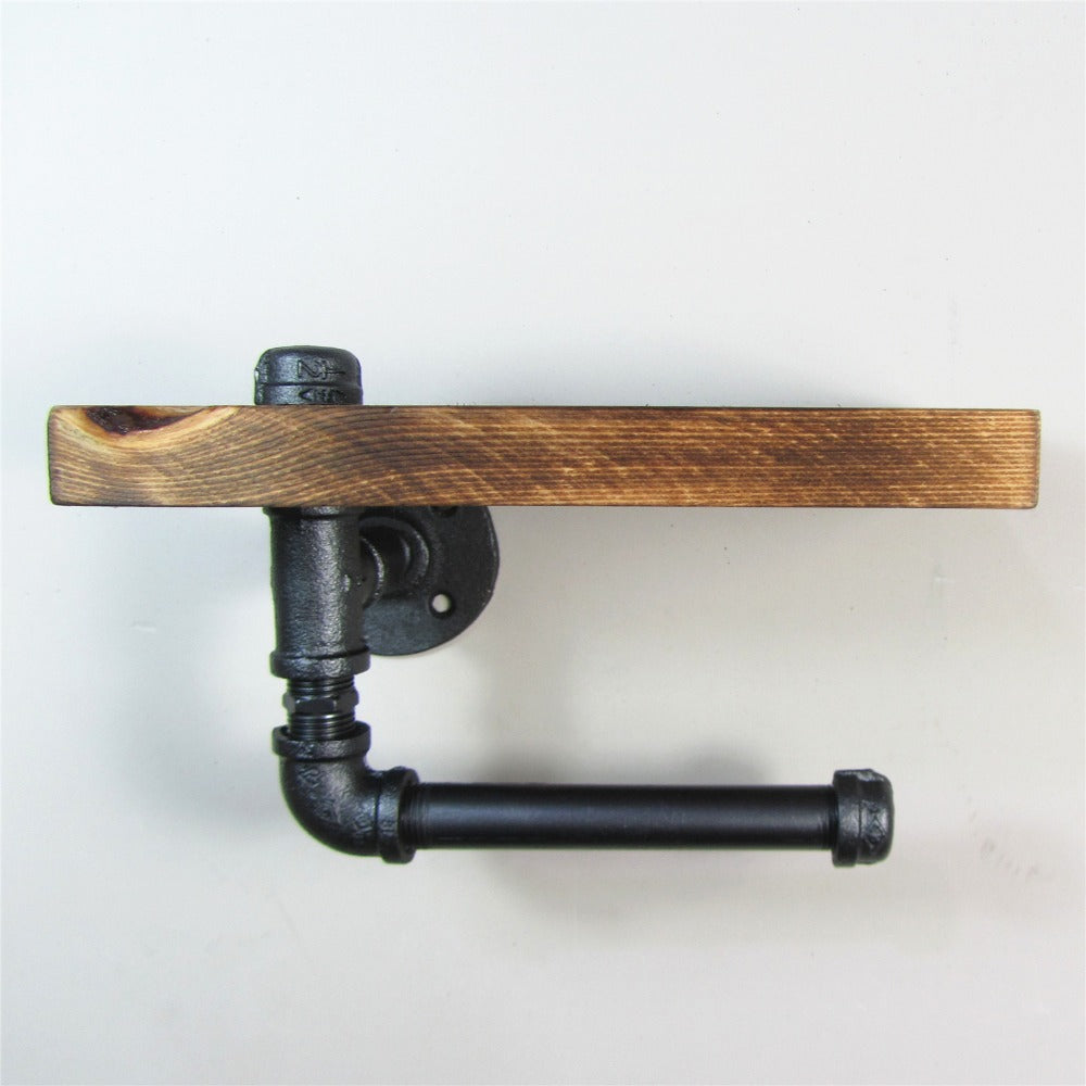 Water pipe wrought iron paper towel holder - Mubimart -  