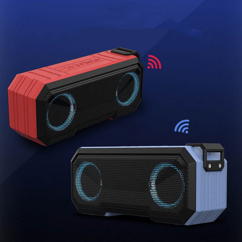 Waterproof Colorful Luminous Outdoor Wireless Speaker With Dual Speakers With Power Bank - Mubimart