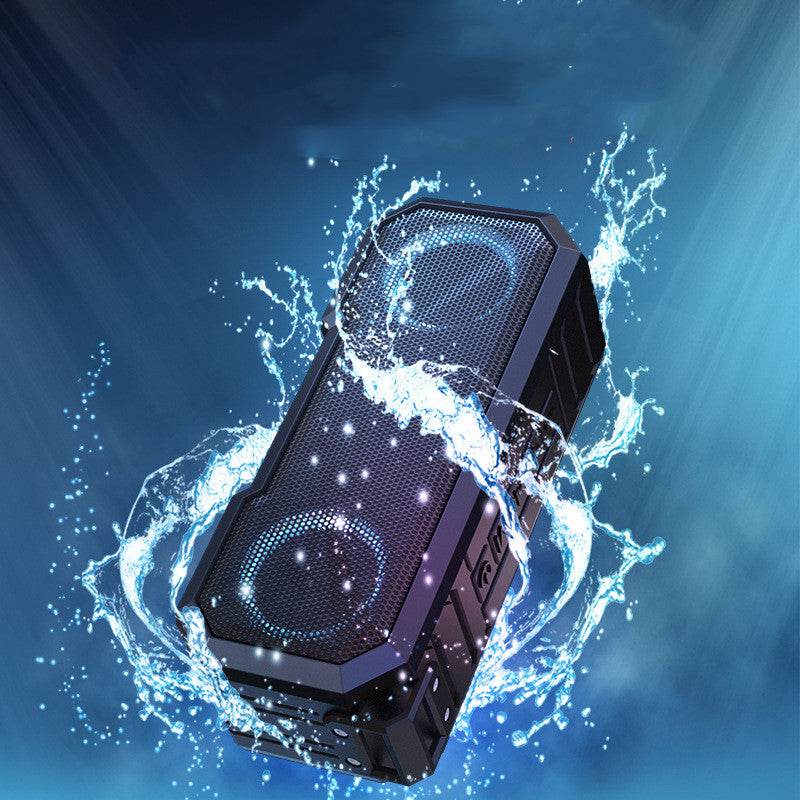 Waterproof Colorful Luminous Outdoor Wireless Speaker With Dual Speakers With Power Bank - Mubimart