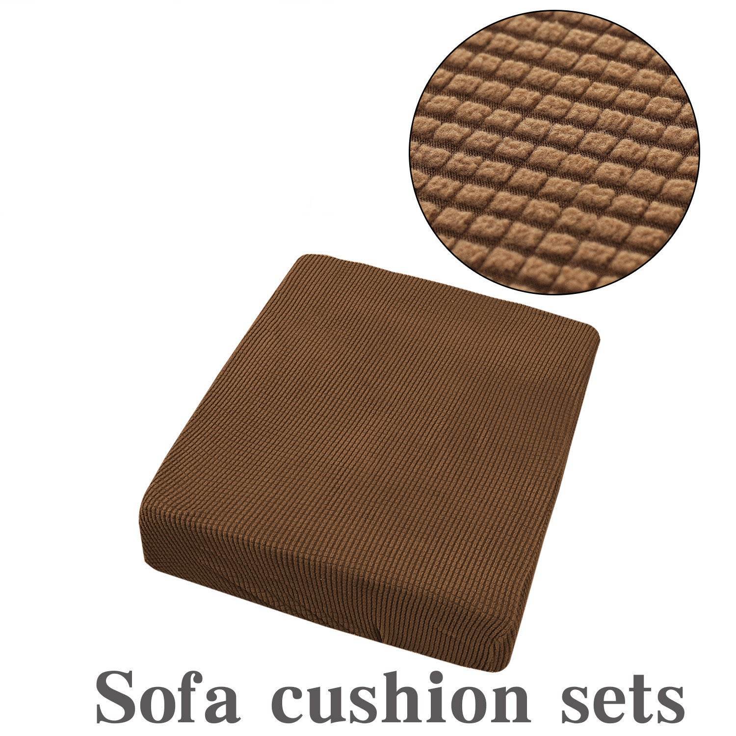 Waterproof Corduroy Sofa Cover Anti-Slip Elastic Cushion Covers Living Room Washable Recliner Furniture Protector - Mubimart
