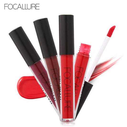 Waterproof Matte Liquid Lipstick with Moisturizing Action Smooth Lip Stick Long-lasting Lip Gloss Cosmetic Make-up - Mubimart