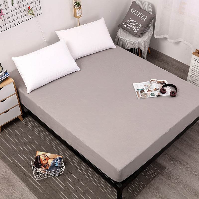 Waterproof Mattress Cover with Elastic Band Sanding Breathable mattres Protector - Mubimart