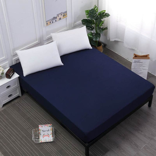 Waterproof Mattress Cover with Elastic Band Sanding Breathable mattres Protector - Mubimart