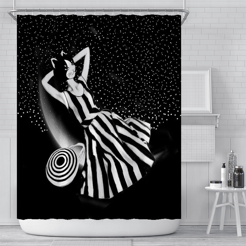 Waterproof Polyester Bathroom Curtain Shower Curtain - Mubimart - Shower curtain 