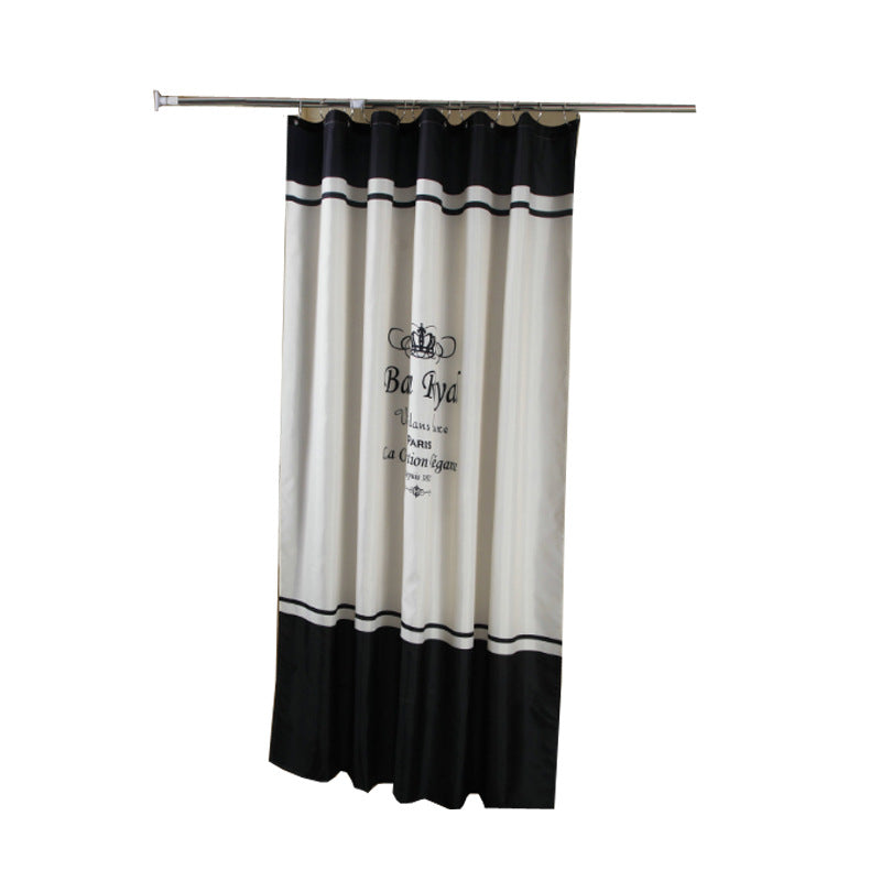 Waterproof Shower Curtain Spring Spun Polyester Shower Curtain - Mubimart -  