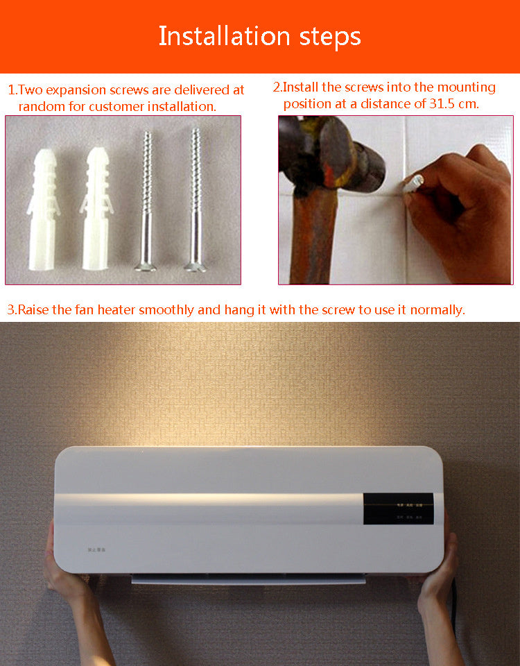 Waterproof Wall-mounted Heater, Household Heater Bathroom - Mubimart -  