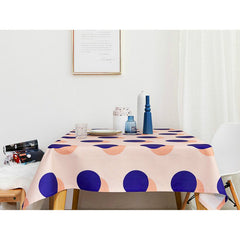 Wave point waterproof tablecloth Mubimart