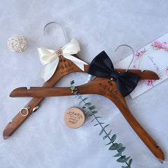 Wedding Hanger High-grade Solid Wood Hanger Bow - Mubimart -  