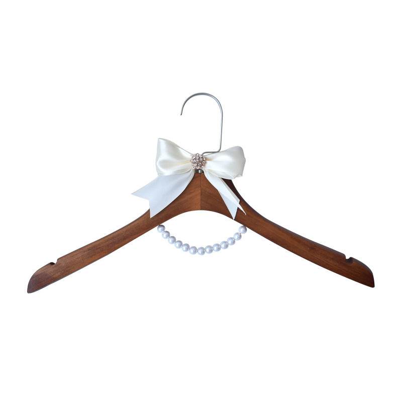 Wedding Hanger High-grade Solid Wood Hanger Bow - Mubimart