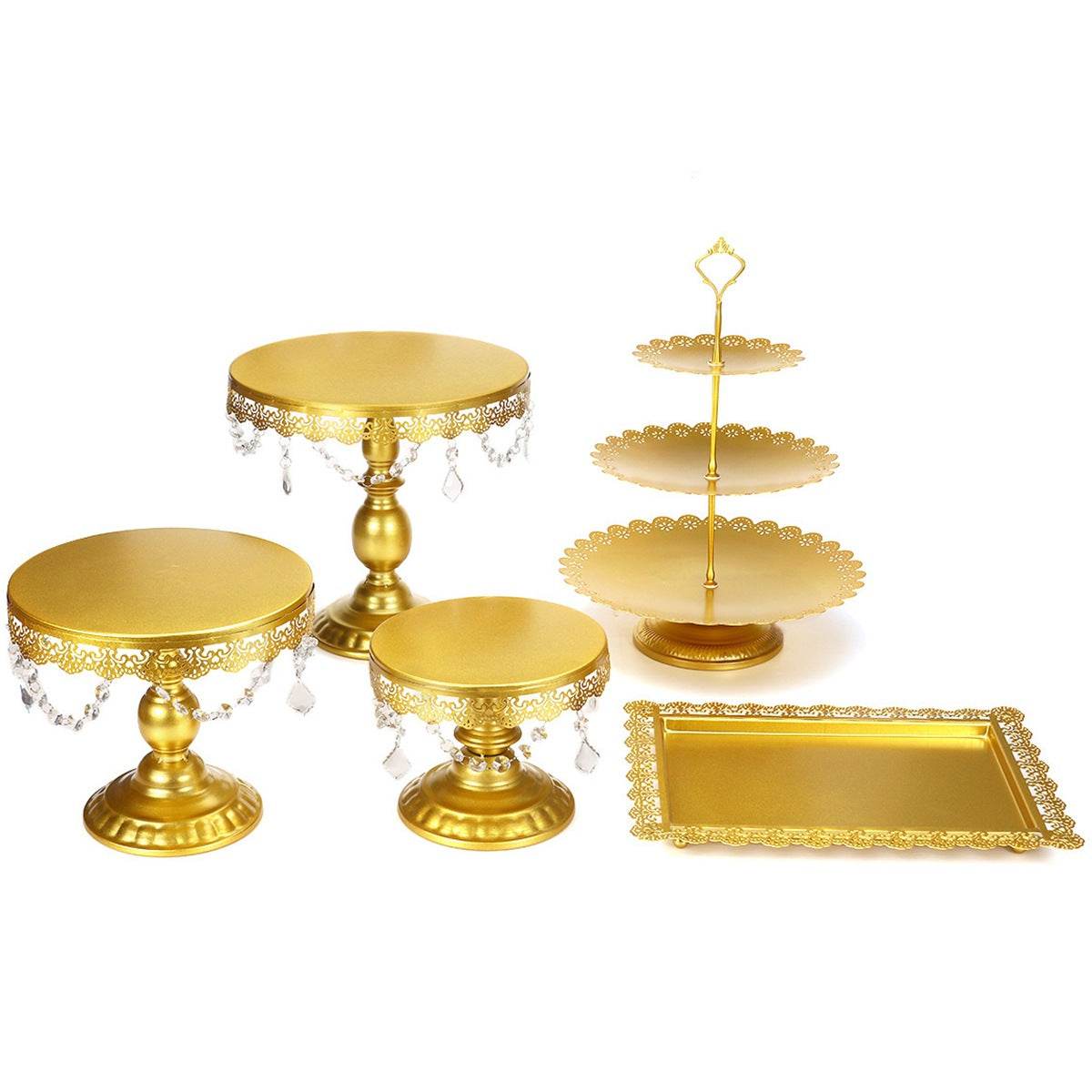 Wedding Props Lace Cake Pan Wrought Iron Dessert Display Stand - Mubimart