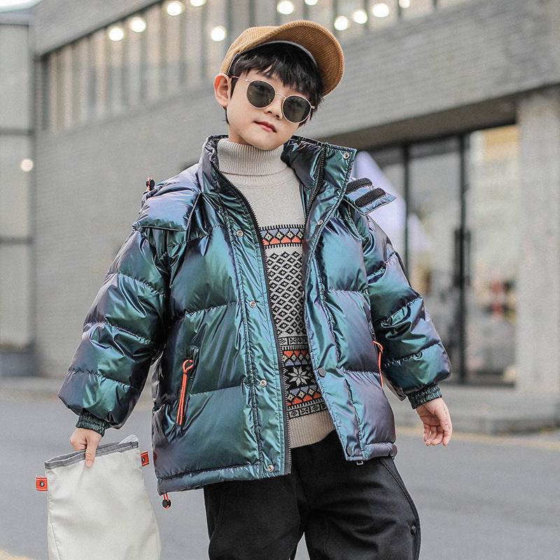 Western Style Big Kids Thick Winter Children's White Duck Down Jacket - Mubimart