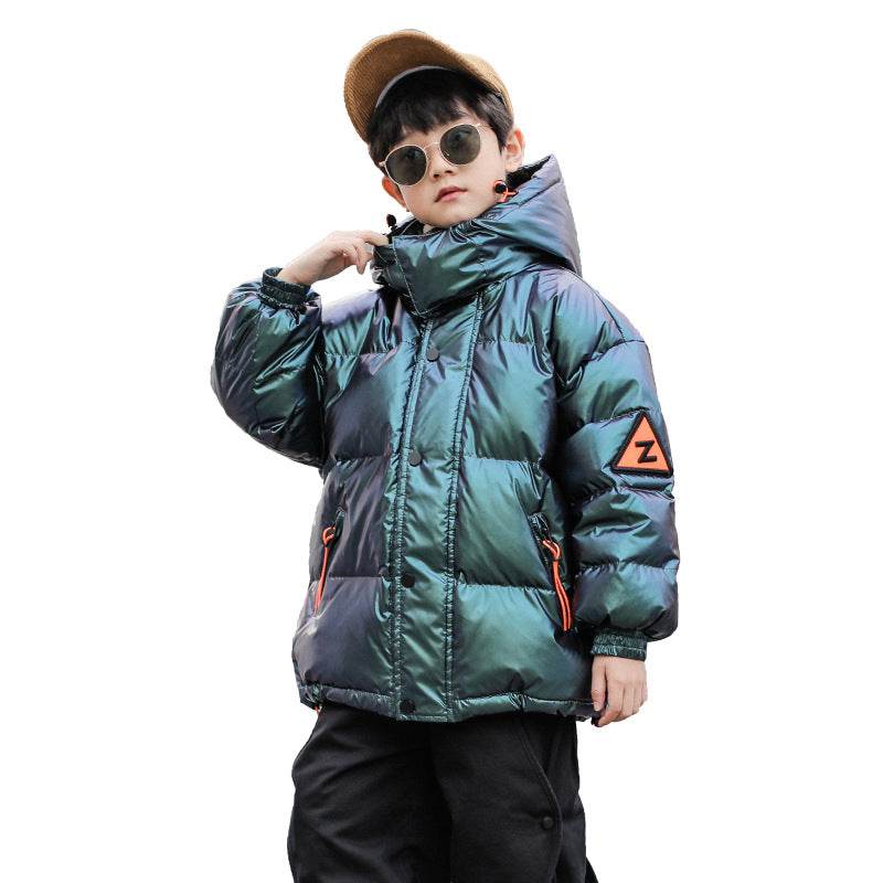 Western Style Big Kids Thick Winter Children's White Duck Down Jacket - Mubimart