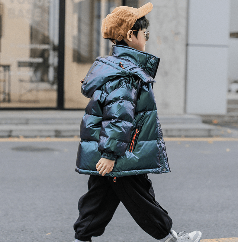 Western Style Big Kids Thick Winter Children's White Duck Down Jacket - Mubimart