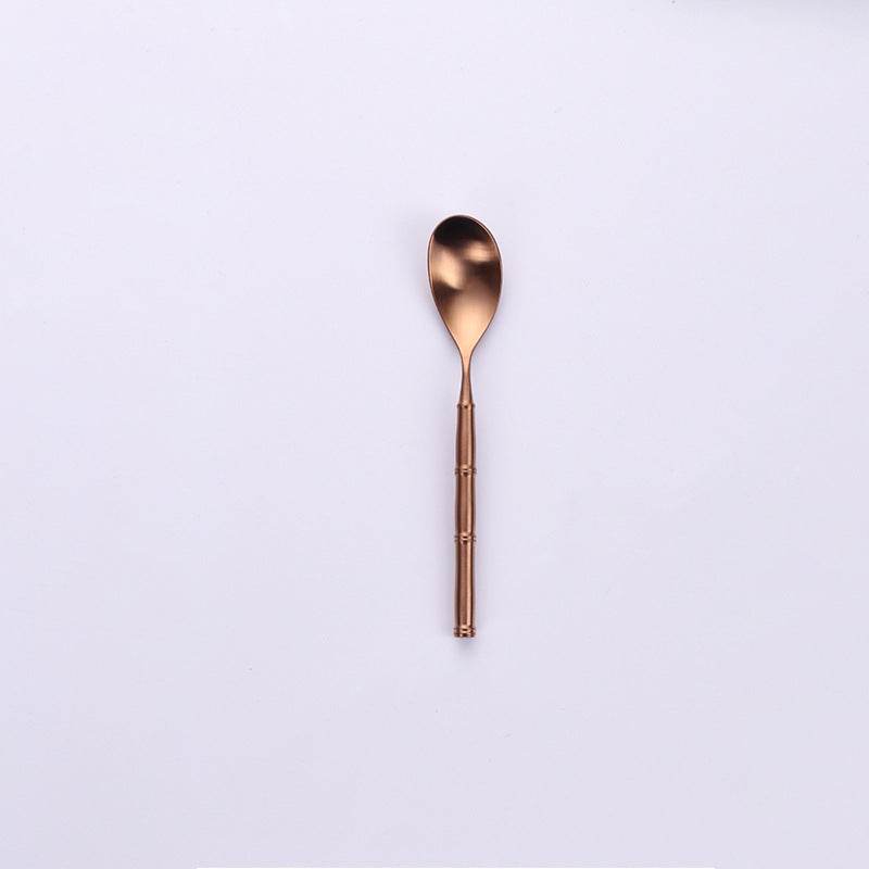 Western Tableware With Bamboo Blue Handle and Gold Head - Mubimart