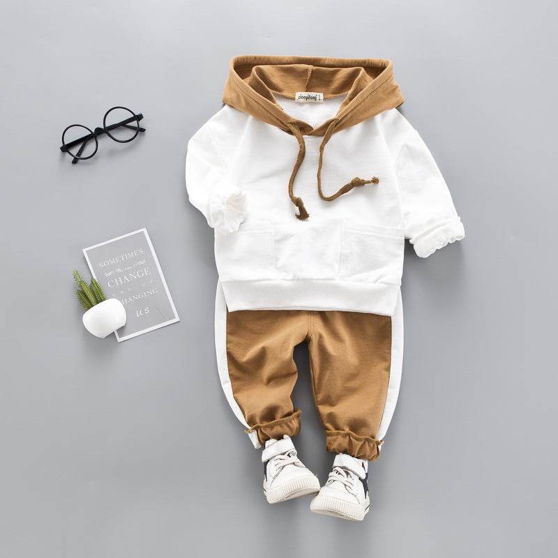 Western style 1 year old baby sweater two-piece - Mubimart