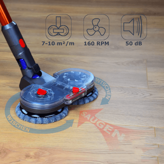 Wet And Dry Electric Mop Brush Head Accessories - Mubimart