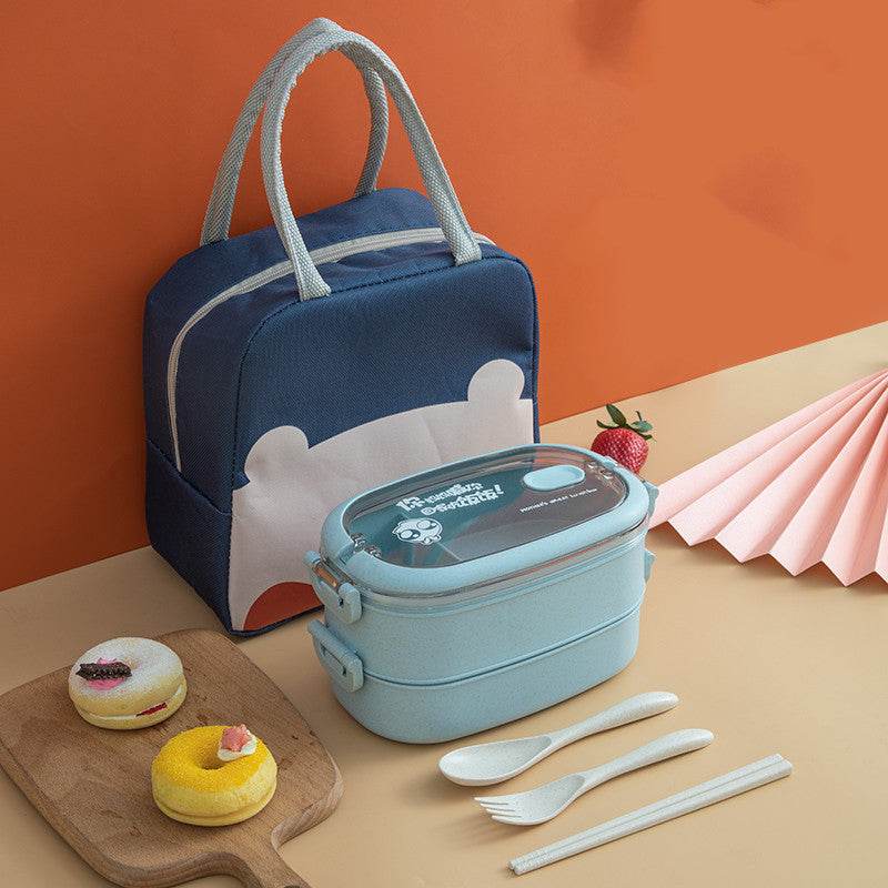 Wheat Straw Microwaveable Bento Box - Mubimart