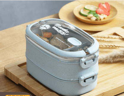 Wheat Straw Microwaveable Bento Box - Mubimart