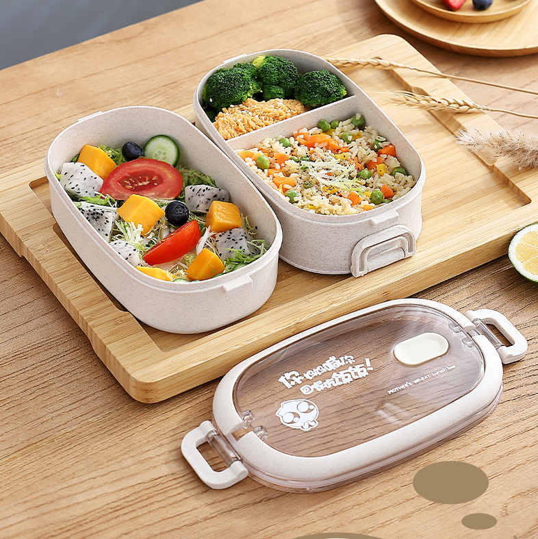 Wheat Straw Microwaveable Bento Box - Mubimart - Bento Box 