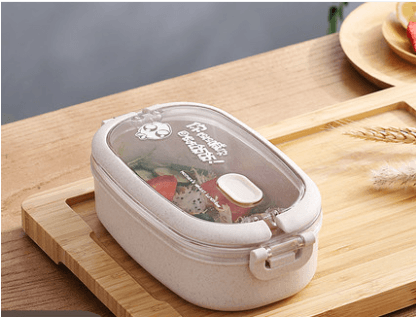 Wheat Straw Microwaveable Bento Box - Mubimart