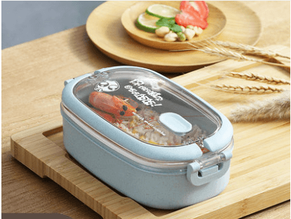 Wheat Straw Microwaveable Bento Box - Mubimart
