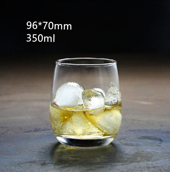 Whiskey transparent round glass wine glass Mubimart