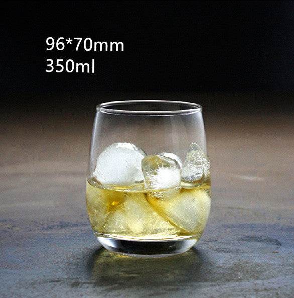 Whiskey transparent round glass wine glass - Mubimart
