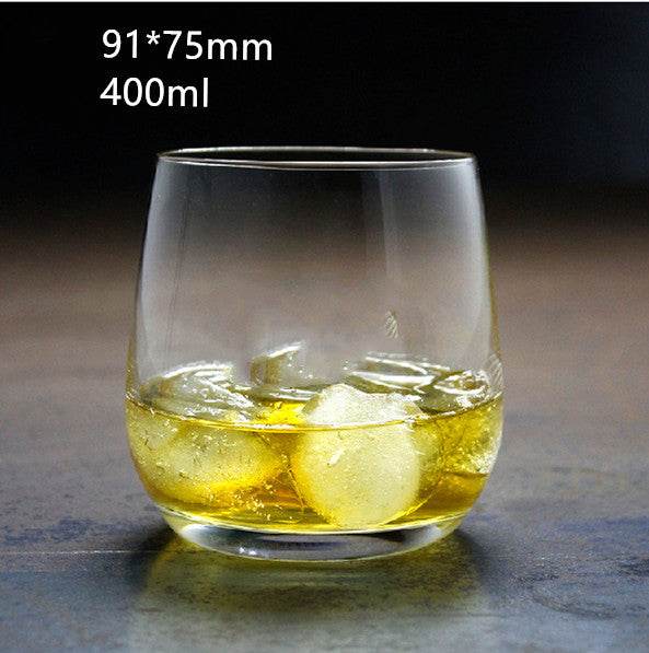 Whiskey transparent round glass wine glass - Mubimart